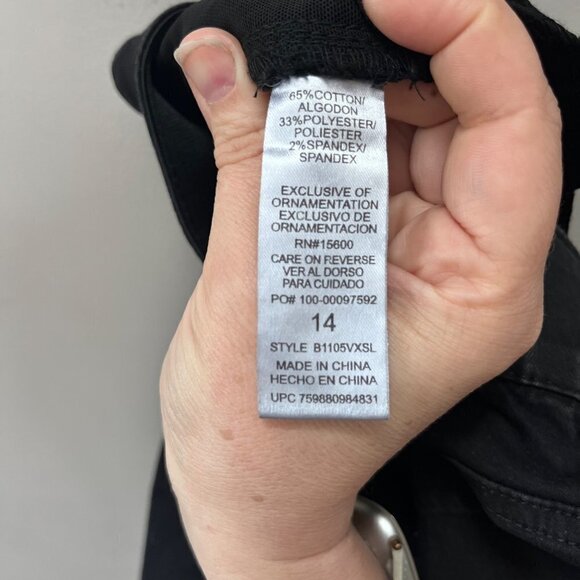 Democracy Ab Technology Black‎ Jeans- New with Tags. Size 14 - Picture 6 of 6